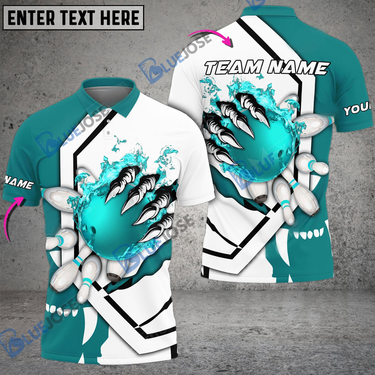 BlueJose Bowling And Pins The Power Of The Devil Customized Name 3D Shirt (6 Colors)