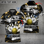 BlueJose Bowling And Pins Breaks Spacetime Customized Name 3D Shirt (4 Colors)