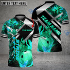 BlueJose Bowling And Pins Magic Collision Customized Name 3D Shirt (4 Colors)