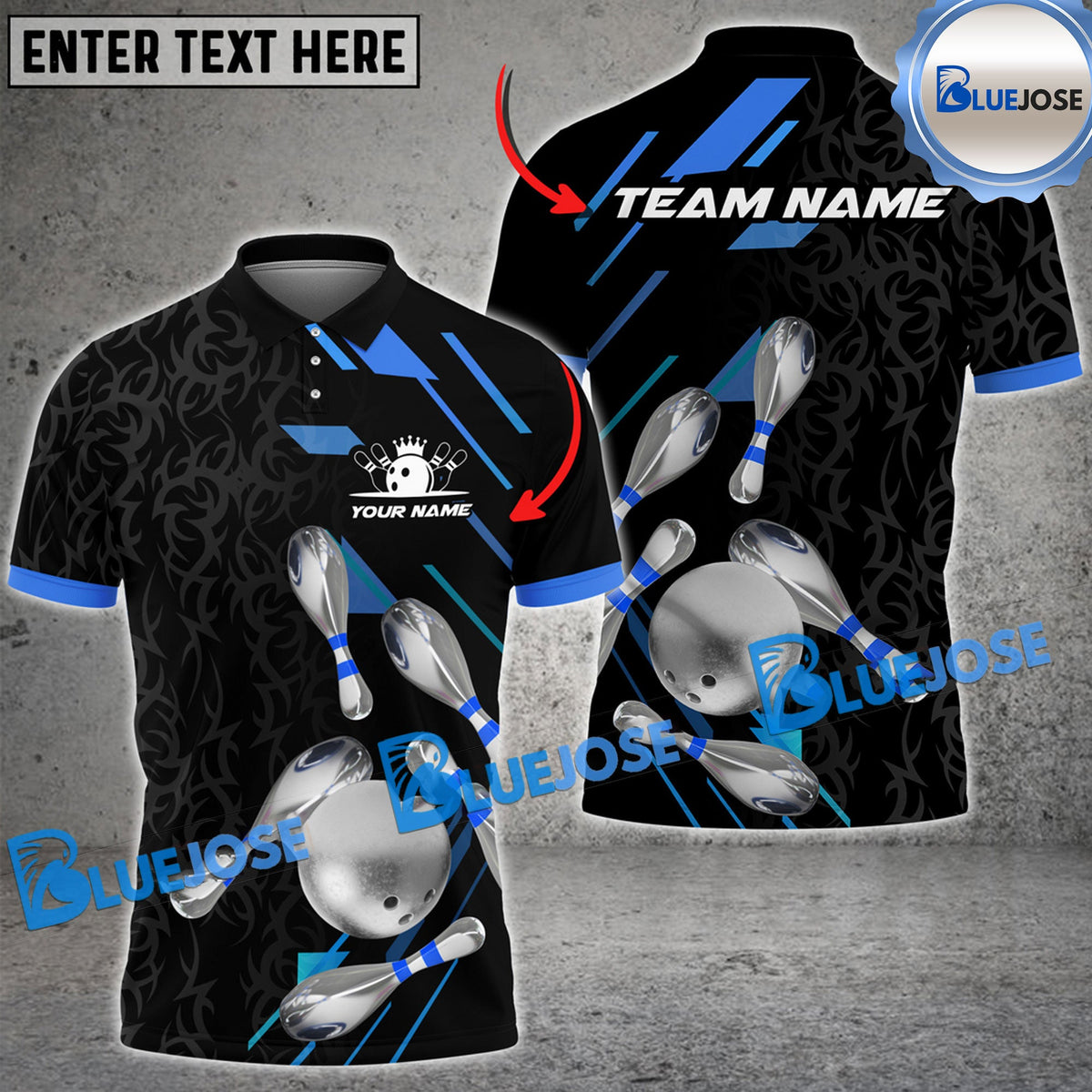 BlueJose Bowling And Pins Silver Dropkick Customized Name 3D Shirt (4 Colors)