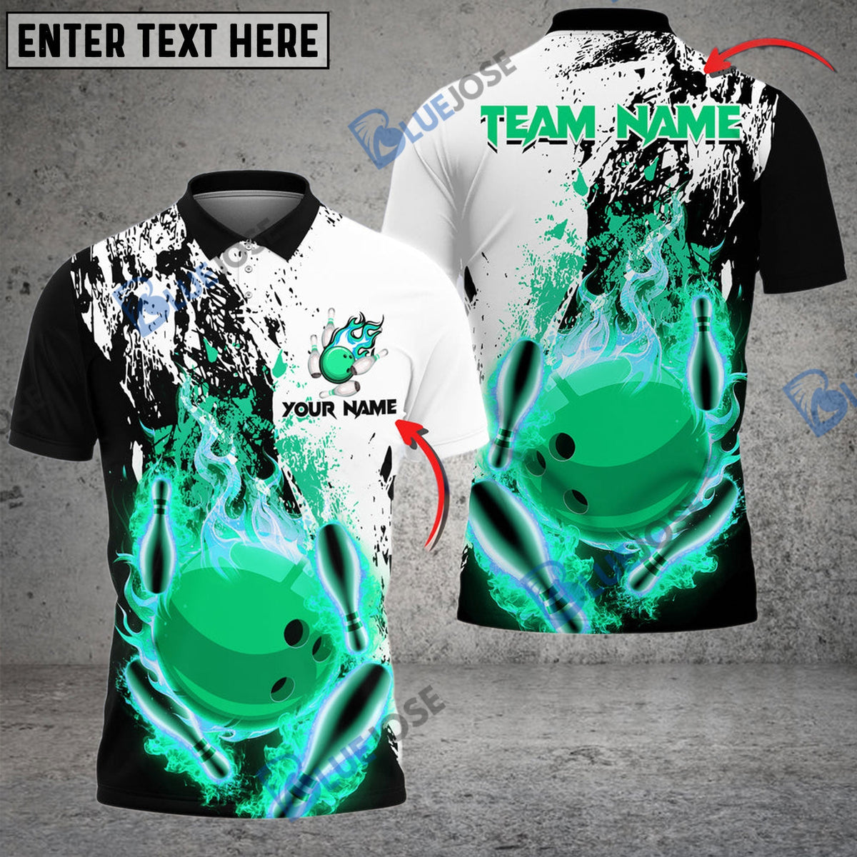 BlueJose Bowling And Pins Burned Fiercely Customized Name 3D Shirt (5 Colors)