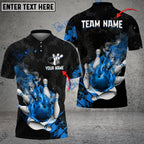 BlueJose Bowling And Pins Fire And Blood Customized Name 3D Shirt (4 Colors)