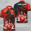 BlueJose Bowling And Pins Thunder Break Multicolor Personalized Name, Team Name 3D Shirt