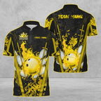 BlueJose Bowling And Pins Abstract Grunge Multicolor Personalized Name, Team Name 3D Shirt