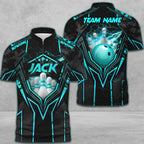 BlueJose Bowling And Pins Abstract Grunge Texture Multicolor Personalized Name, Team Name 3D Shirt