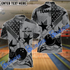 BlueJose Bowling And Pins Star Back To School Multicolor Customized Name 3D Shirt (4 Colors)