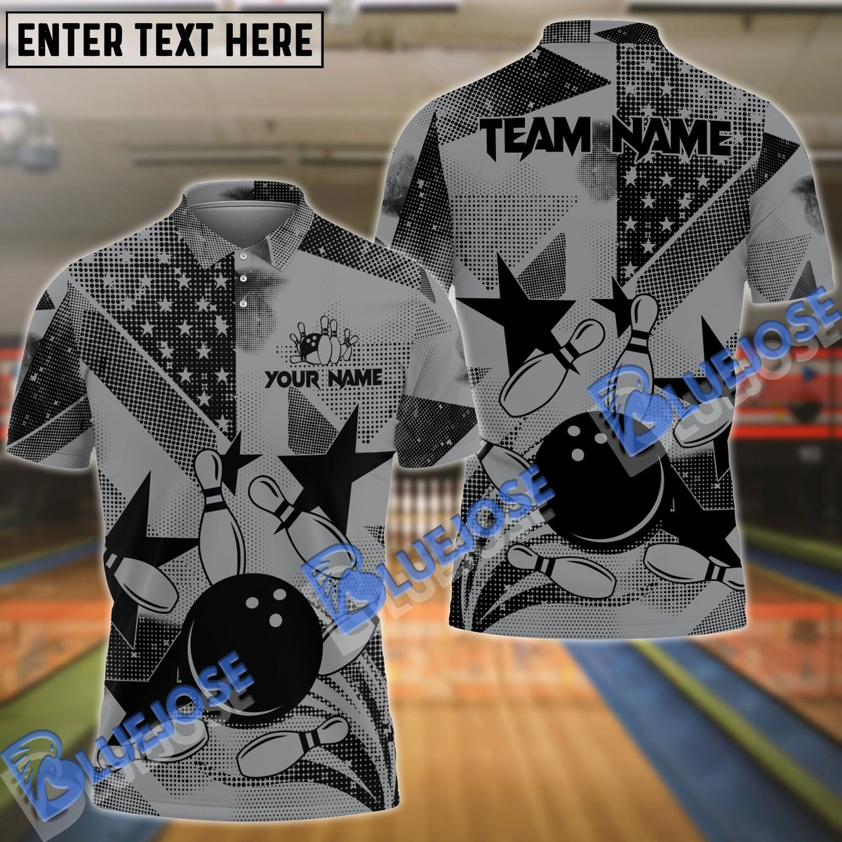 BlueJose Bowling And Pins Star Back To School Multicolor Customized Name 3D Shirt (4 Colors)