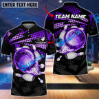 BlueJose Bowling And Pins Lightning Point Strike Customized Name 3D Shirt (6 Colors)