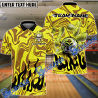 BlueJose Bowling And Pins Burning Rage Skull Customized Name 3D Shirt (6 Colors)