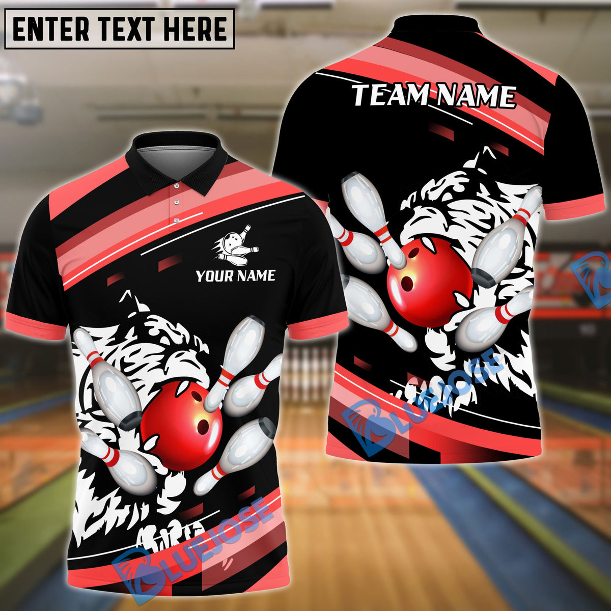 BlueJose Bowling And Pins Tiger Sport Multicolor Options Personalized Name, Team Name 3D Shirt (4 Colors)