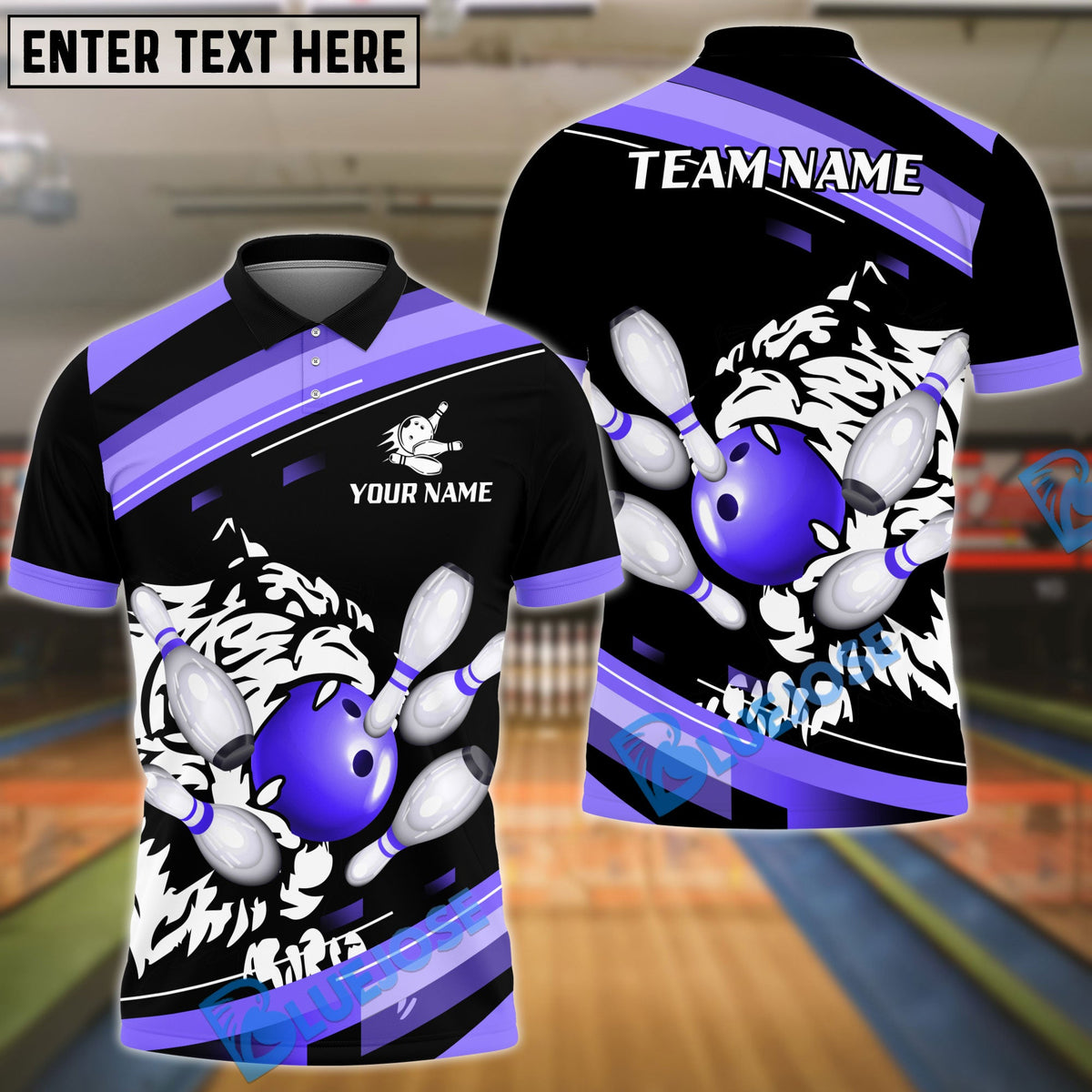 BlueJose Bowling And Pins Tiger Sport Multicolor Options Personalized Name, Team Name 3D Shirt (4 Colors)