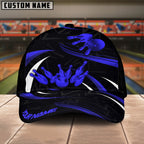 BlueJoses Bowling And Pins Bling Bling Shiny Multicolor Personalized Name Cap