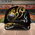 BlueJoses Bowling And Pins Flame Premium Pattern Multicolor Personalized Name Cap