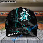 BlueJoses Bowling And Pins Strike The Blood Multicolor Personalized Name Cap