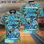 BlueJose Bowling And Pins Screaming Funny Graffiti Customized Name, Team Name 3D Shirt (4 Colors)