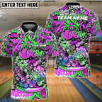 BlueJose Bowling And Pins Screaming Funny Graffiti Customized Name, Team Name 3D Shirt (4 Colors)