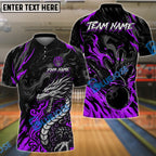 BlueJose Bowling And Pins Dragon Breath Customized Name, Team Name 3D Shirt (4 Colors)