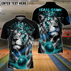 BlueJose Bowling Lion King Customized Name, Team Name 3D Shirt (4 Colors)