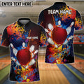 BlueJose Bowling Color Splash Personalized Name, Team Name 3D Shirt
