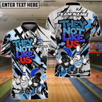 BlueJose Bowling & Pins Street Art ‚ÄúThey Not Like Us‚Äù Cartoon Customized Name, Team Name 3D Shirt (4 Colors)