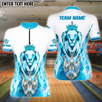 BlueJose Bowling And Pins Lion King Glass Customized Name, Team Name 3D Shirt (4 Colors)