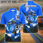 BlueJose Bowling And Pins Tiger Bowl Customized Name 3D Shirt (4 Colors)