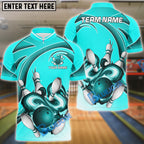 BlueJose Bowling And Pins Super Strong Throw Customized Name 3D Shirt (4 Colors)