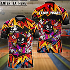 BlueJose Skater Bowling Ball Attack Customized Name, Team Name 3D Shirt (4 Colors)