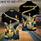 BlueJose Bowling And Pins Premium Customized Name 3D Shirt ( 6 Colors)