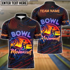 BlueJose Bowling Sunset Beach Bowler Retro Neon Art Personalized Name, Team Name 3D Shirt