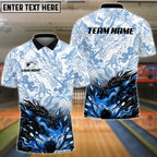 BlueJose Bowling And Pins Black Dragon Power Power Customized Name, Team Name 3D Shirt (4 Colors)