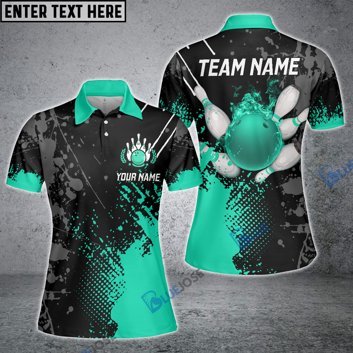 BlueJose Personalized Name Paint Fire Bowling And Pins Multicolor 3D Women Shirt