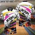 BlueJose Bowling Paint Flame Pattern Customized Name, Team Name 3D Shirt