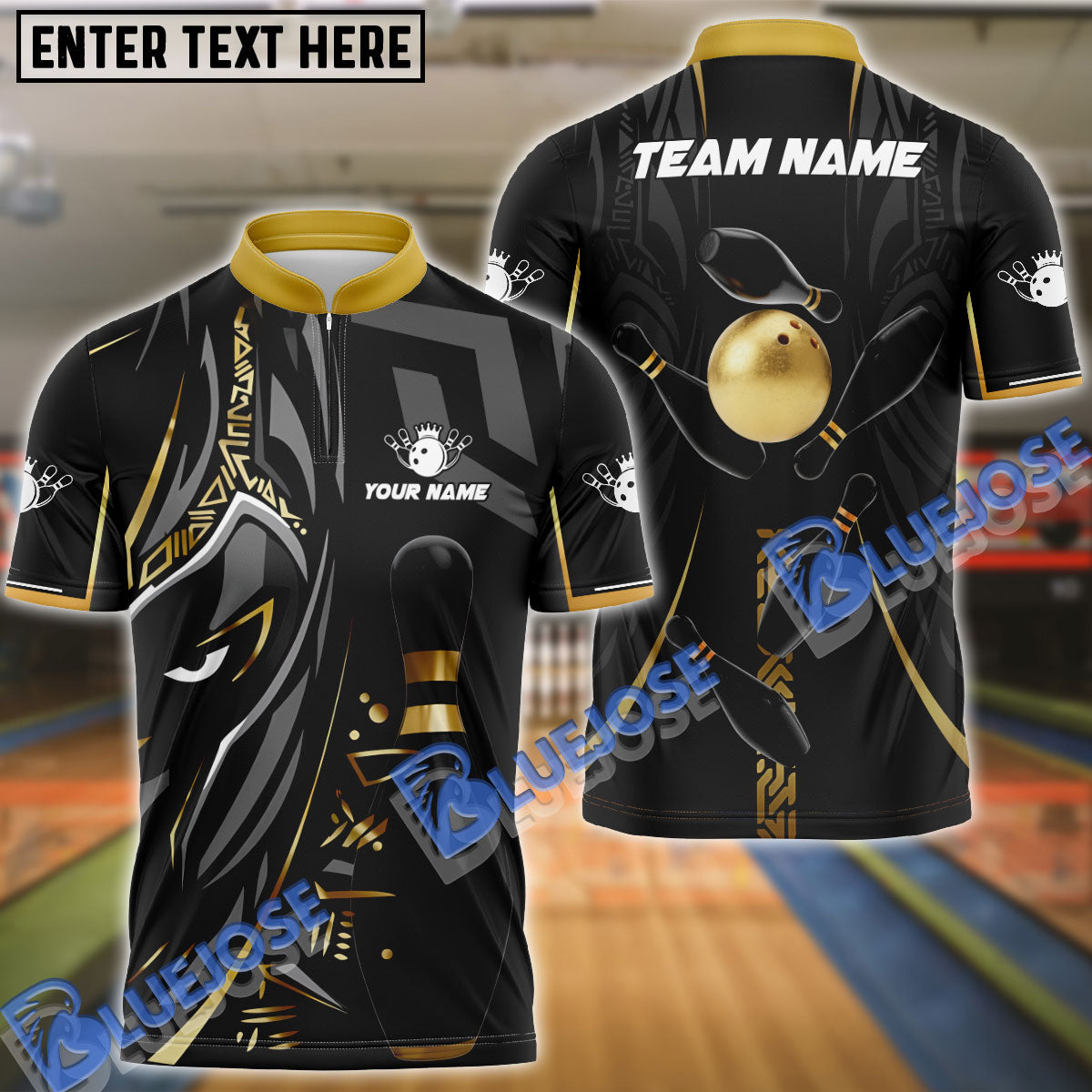 BlueJose Bowling And Pins Black Panther Pro Multicolor Customized Name 3D Shirt (6 Colors)