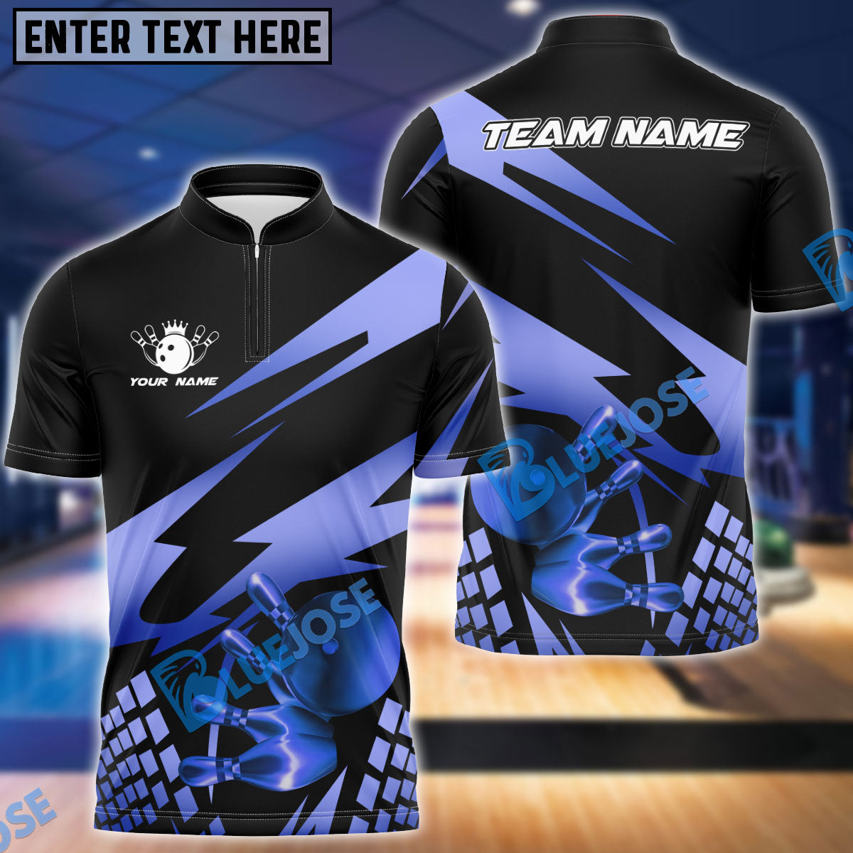 BlueJose Bowling And Pins Gold Experience Customized Name 3D Shirt (5 Colors)
