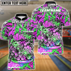 BlueJose Bowling And Pins Screaming Funny Graffiti Customized Name, Team Name 3D Shirt (4 Colors)