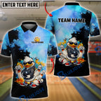 BlueJose Bowling Cool Duck And Funny Screaming Pins Customized Name, Team Name 3D Shirt