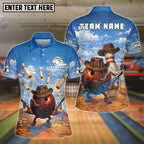 BlueJose Bowling Cowboy Pin Western Action Art Personalized Name, Team Name 3D Shirt