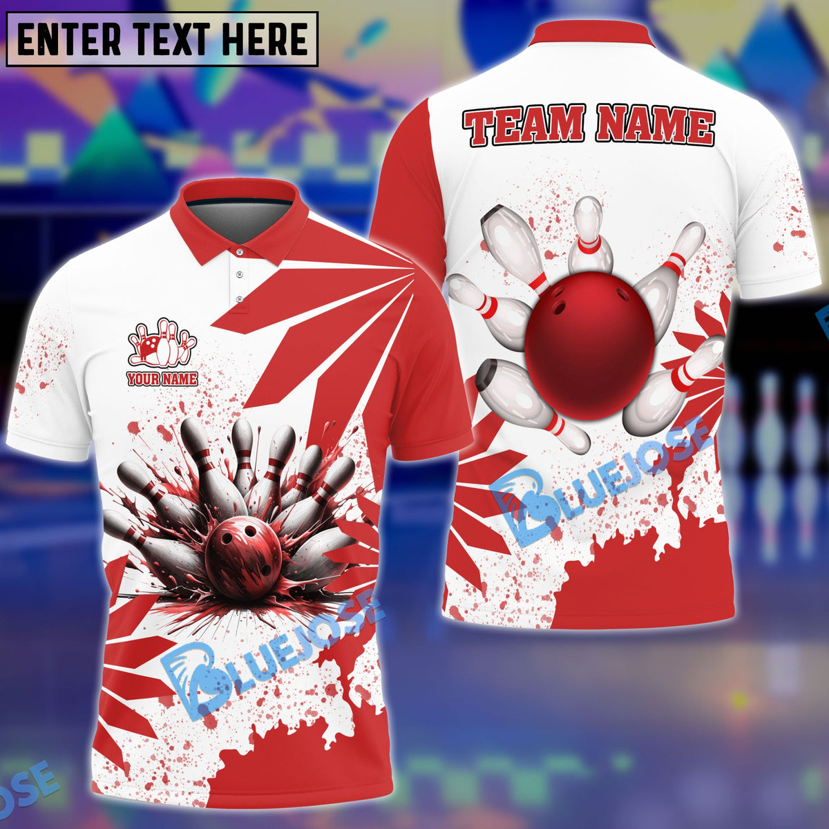 BlueJose Bowling And Pins Flowers Customized Name 3D Shirt (4 Colors)