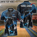 BlueJose Bowling And Pins Fierce Panther Customized Name, Team Name 3D Shirt (4 Colors)