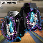 BlueJose Bowling Stylized Lion's Mane Customized Name, Team Name 3D Shirt