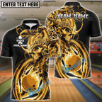 BlueJose Bowling And Pins Viking Skull Warrior Personalized Name, Team Name Unisex Shirt ( 2 Colors )