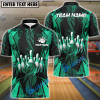 BlueJose Bowling And Pins Color Diamond Multicolor Customized Name 3D Shirt (4 Colors)
