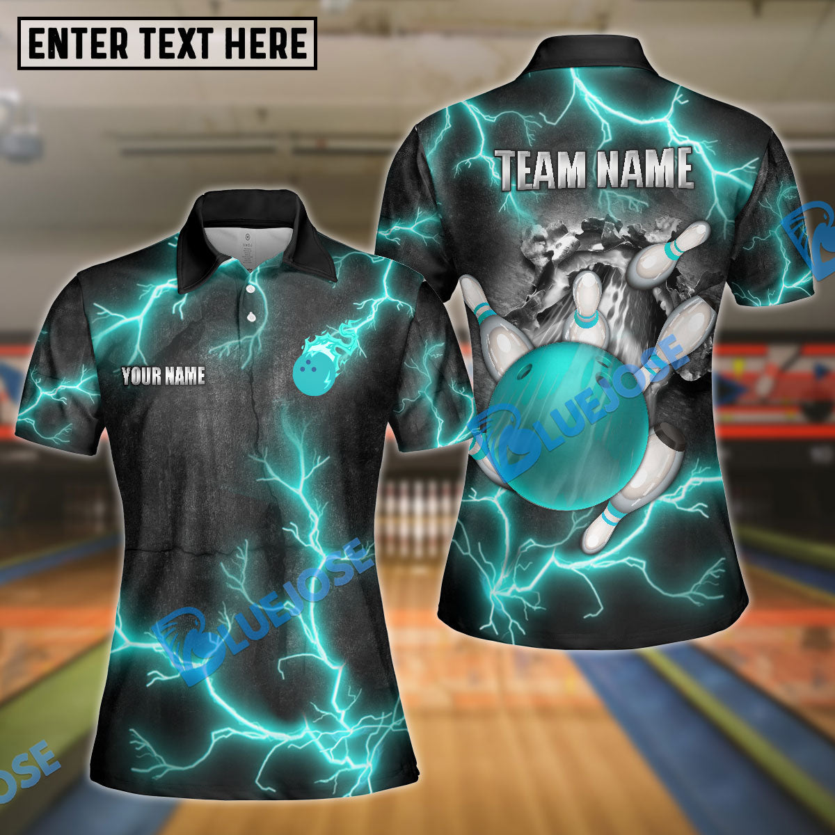 BlueJose Bowling And Pins The Power Of The God Of Thunder Customized Name 3D Shirt (4 Colors)