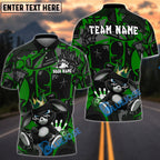 BlueJose Bowling And Pins Cool Bunny King Cartoon Customized Name, Team Name 3D Shirt (4 Colors)