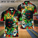 BlueJose Bowling And Pins 420 King Smoking Ball Customized Name, Team Name 3D Shirt (4 Colors)