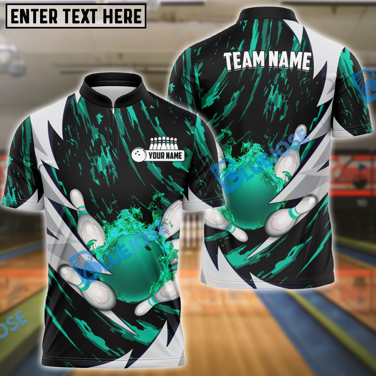 BlueJose Personalized Name Thunders Bowling And Pins Multicolor 3D Shirt
