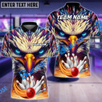 BlueJose Bowling Eagle Color Premium Customized Name, Team Name 3D Shirt