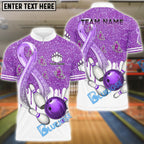 BlueJose Bowling And Pins Awareness Edition Customized Name 3D Shirt (4 Colors)