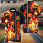 BlueJose Bowling And Pins Strike From Hell Customized Name 3D Shirt (4 Colors)